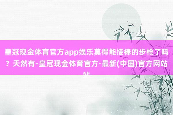 皇冠现金体育官方app娱乐莫得能接棒的步枪了吗？天然有-皇冠现金体育官方·最新(中国)官方网站